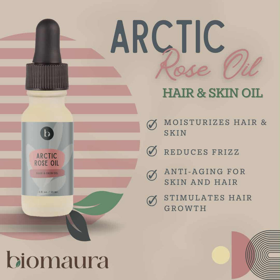 Lightweight Hair & Skin Oil for Frizz Control & Hydration | Arctic Rose