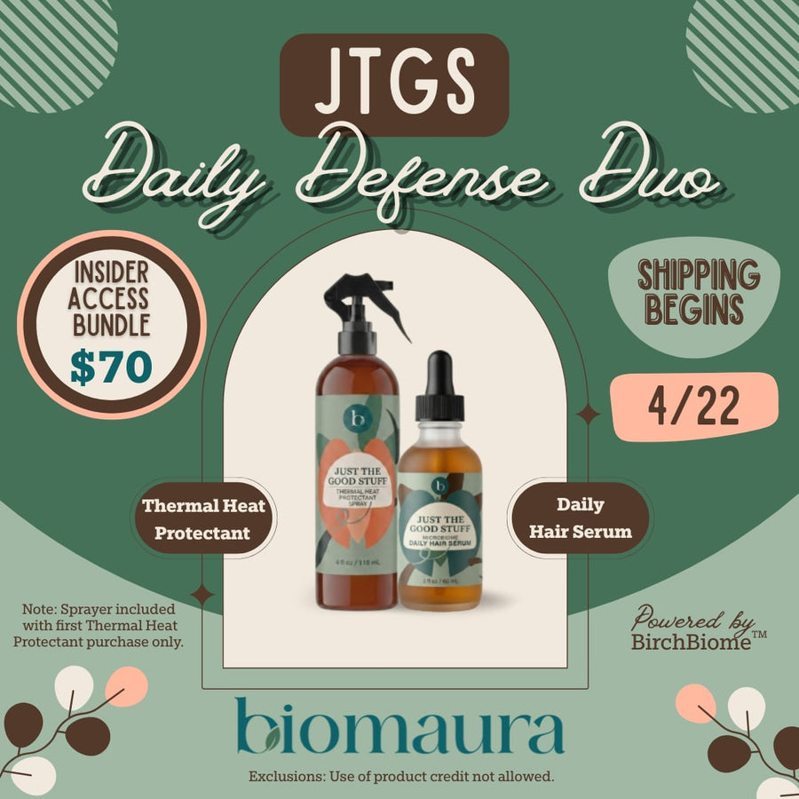 Heat Protectant & Hair Serum for Frizz Control | Daily Defense Duo